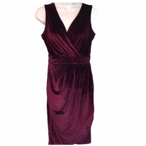 JayJay Retro Velvet Faux Wrap Dress